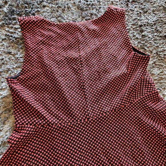 Women's Torrid Coral Black Polka Dot Swing Dress Size 2X - Picture 8 of 9